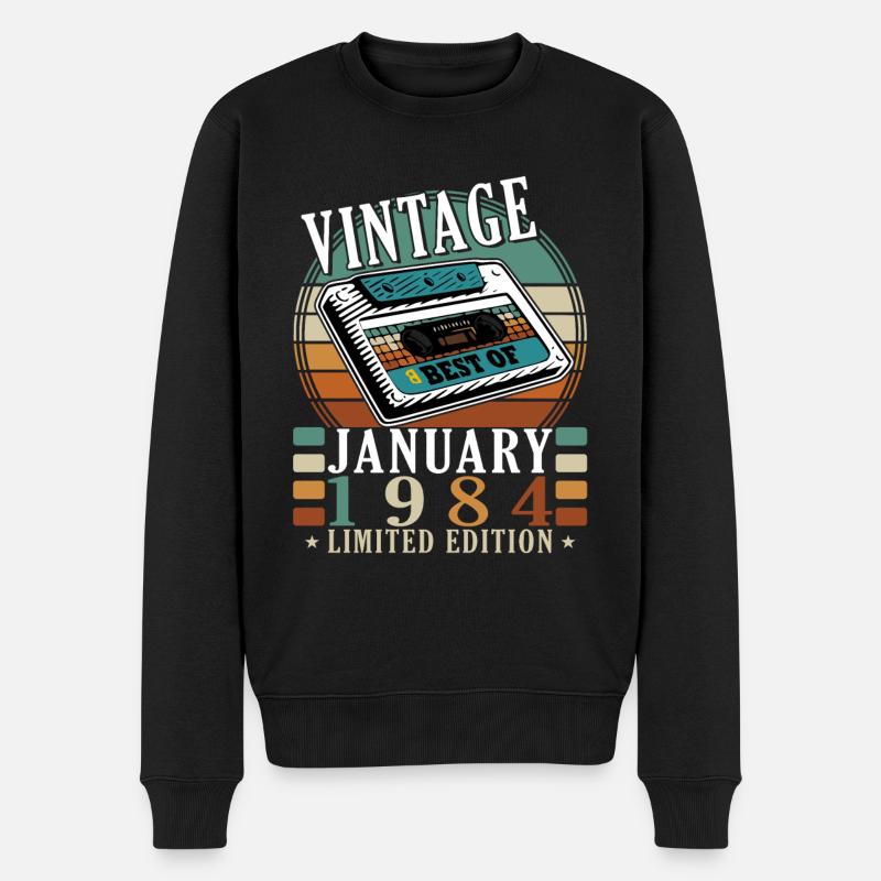 janvier 1984 | Janvier 1984 Jubilé 1984 - Pull Premium bio Homme - noir