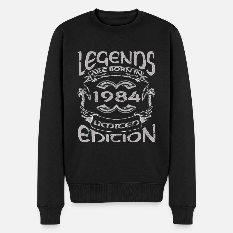 Legends 1984 - Männer Premium Bio Pullover - Schwarz