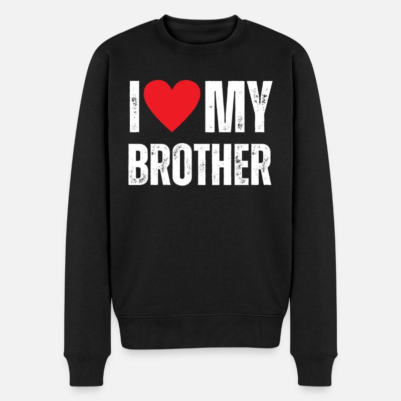 J’aime mon frère - Pull Premium bio Homme - noir
