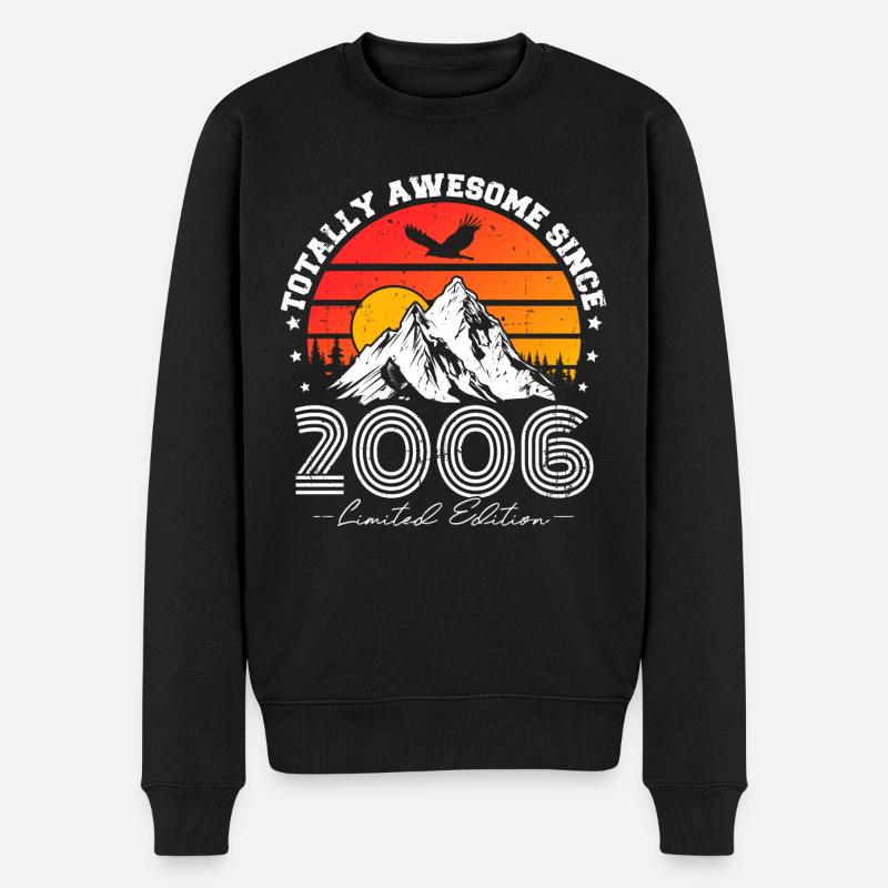 Jahrgang 2006 Vintage Retro Geburtstag Geschenk - Männer Premium Bio Pullover - Schwarz