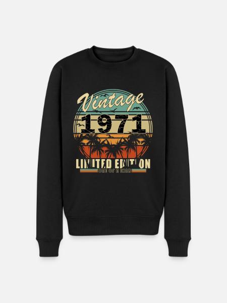1971 - Fantastic since 1971 - Born 1971 - Men's Premium Organic Jumper - black