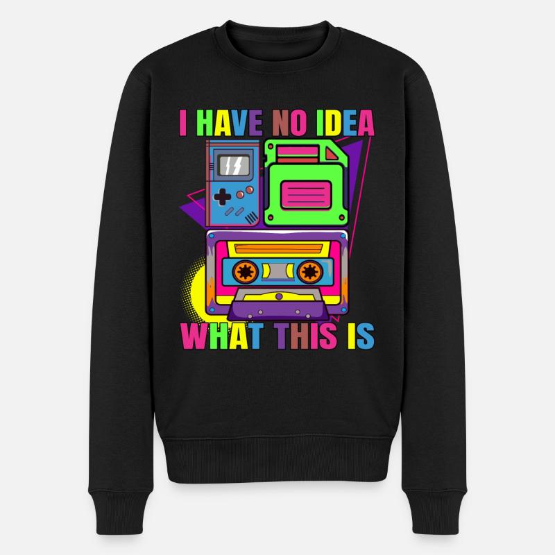 90s Kid Generation Game Boy - Männer Premium Bio Pullover - Schwarz