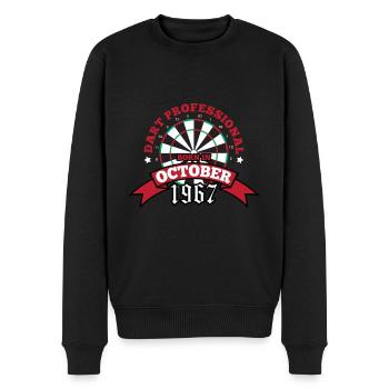 Darts Dartboard 1967 October Birthday - Men's Premium Organic Jumper - black - Front - Nico (187cm)