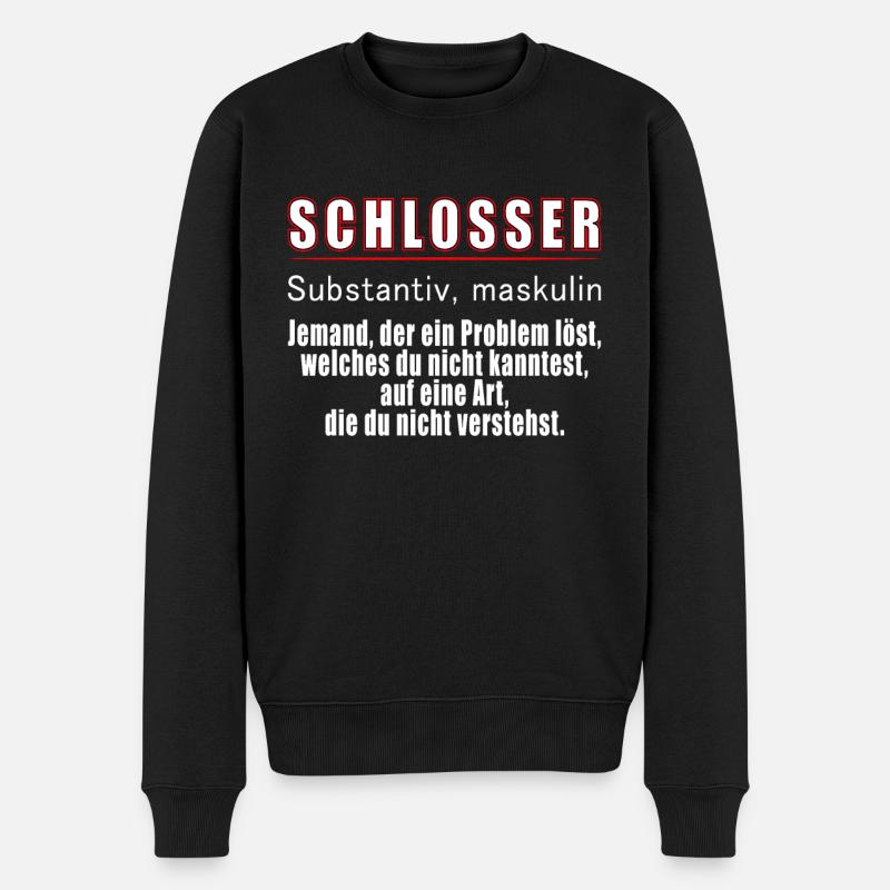 Schlosser - Schlosser Definition - Männer Premium Bio Pullover - Schwarz