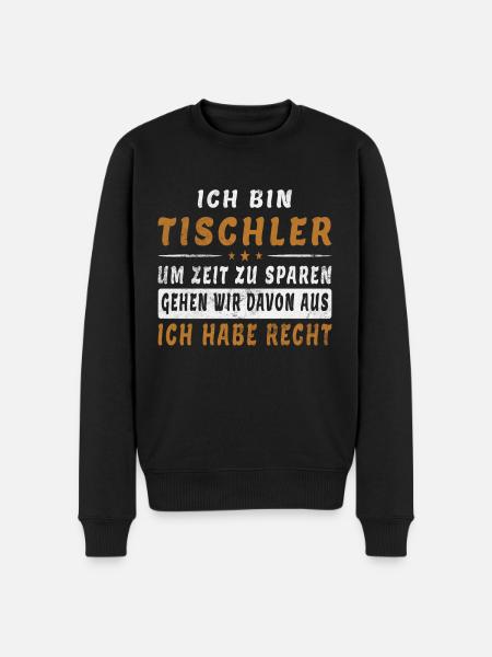 Bester Schlosser Spruch Sprüche - Männer Premium Bio Pullover - Schwarz
