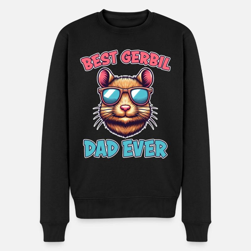 Gerbille disant Gerbil papa Drôle Gerbille Cadeau - Pull Premium bio Homme - noir