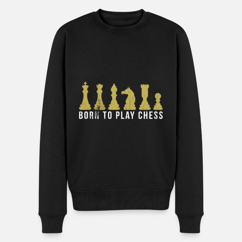 Schach Spieler Schach Spieler Geschenk - Männer Premium Bio Pullover - Schwarz