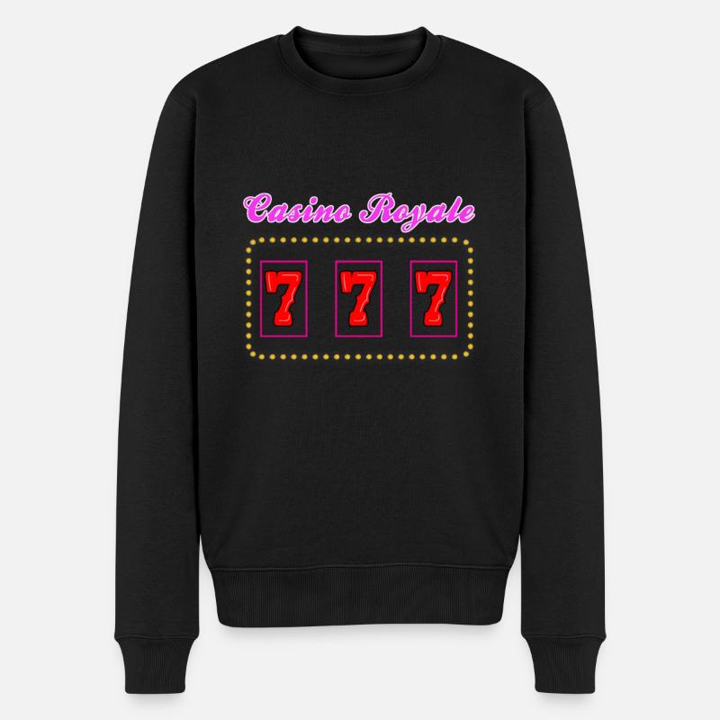 777 casino jackpot symbol - Männer Premium Bio Pullover - Schwarz