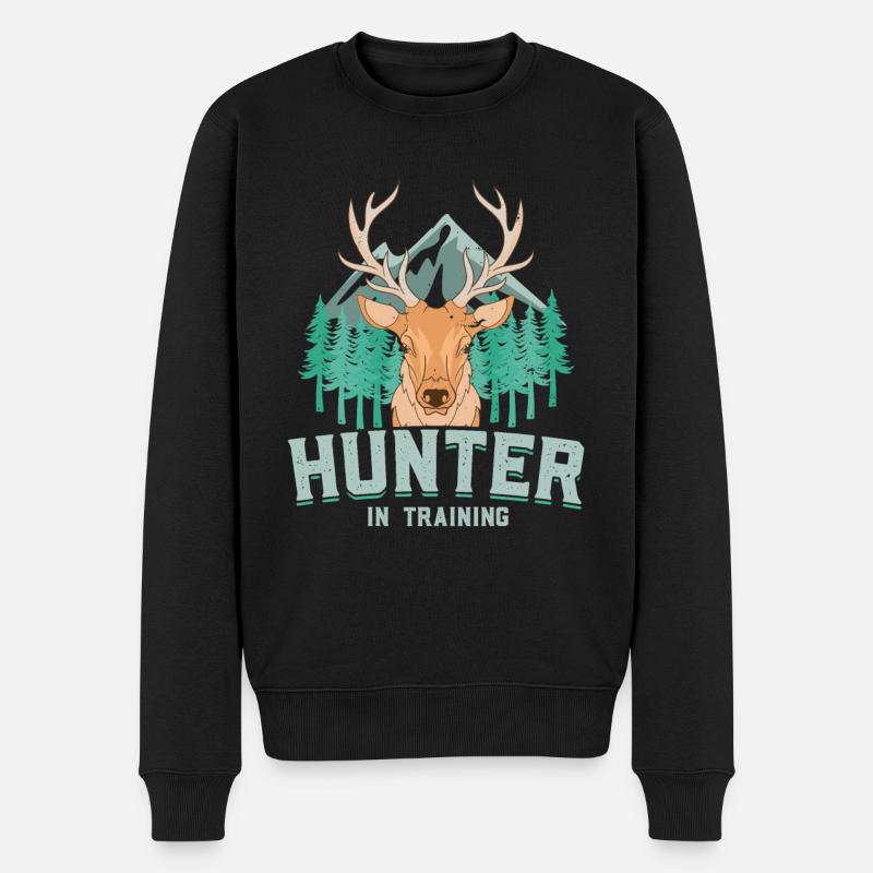Hunting Hunter Training - Trraining - Men's Premium Organic Jumper - black