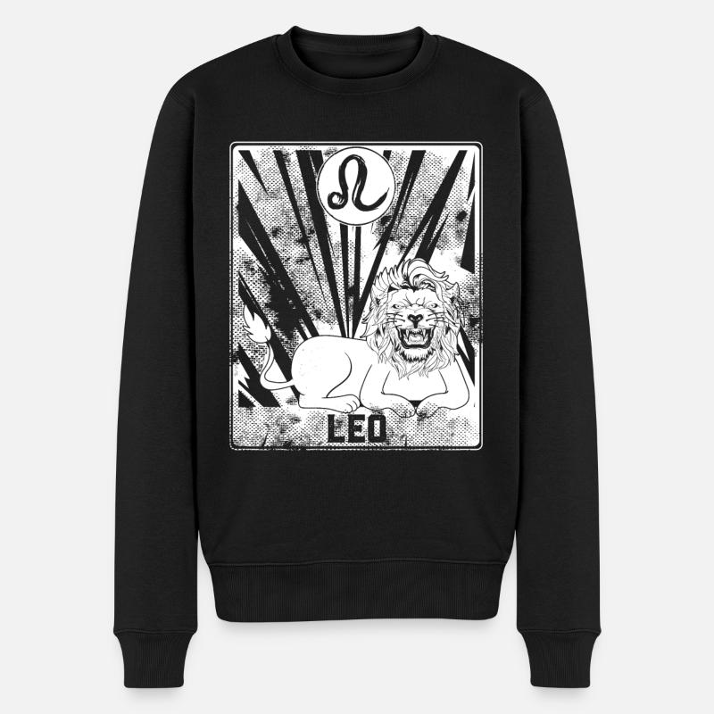 Signe du zodiaque Lion - Pull Premium bio Homme - noir
