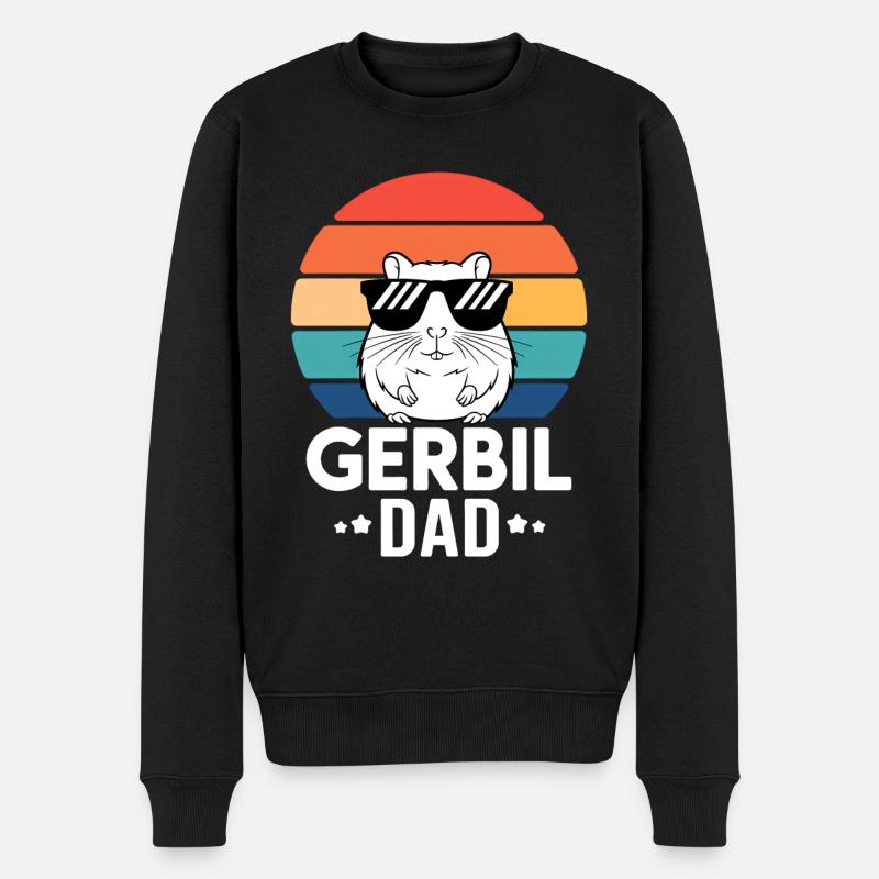 Gerbille disant Gerbil papa Drôle Gerbille Cadeau - Pull Premium bio Homme - noir
