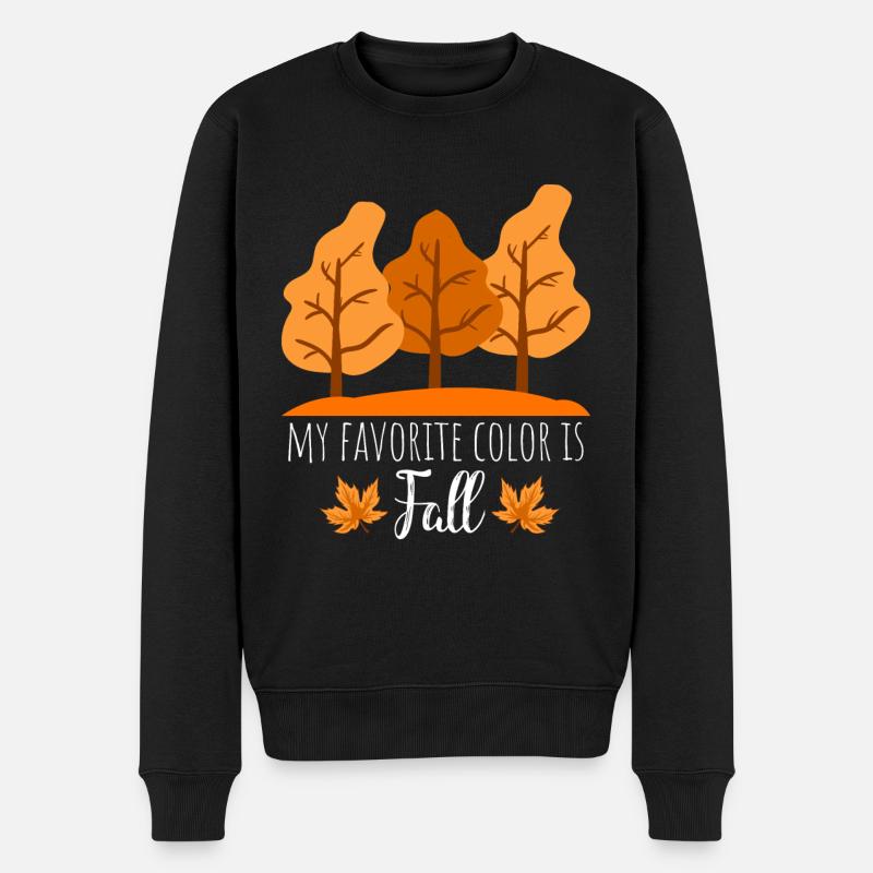 Herbst Spruch - Männer Premium Bio Pullover - Schwarz