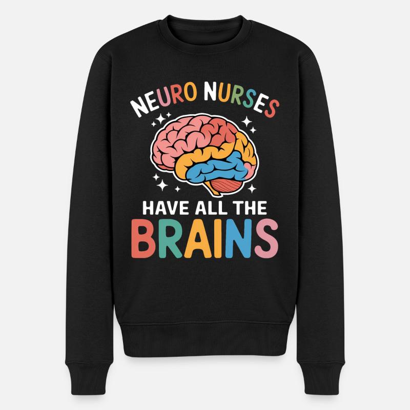 Neuro Infirmière Infirmière Neurologie Cadeau - Pull Premium bio Homme - noir
