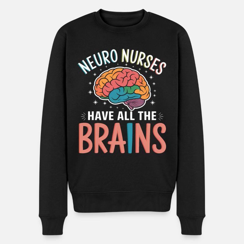 Neuro Infirmière Infirmière Neurologie Cadeau - Pull Premium bio Homme - noir