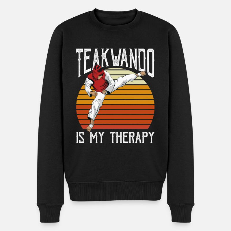 Thérapie Taekwondo - Pull Premium bio Homme - noir