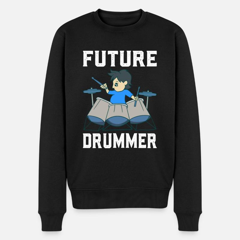 Drum Player - Men's Premium Organic Jumper - black