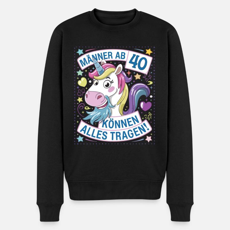 Männer Ab 40 Können Alles Tragen Zum 40.Geburtstag - Männer Premium Bio Pullover - Schwarz