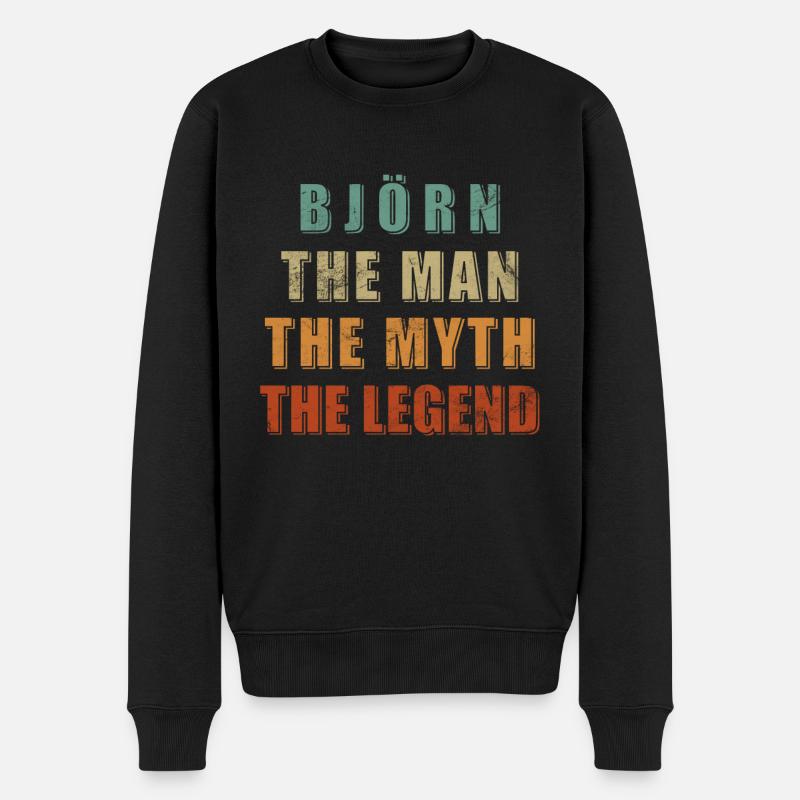 Björn Mann Mythe Légende - Pull Premium bio Homme - noir