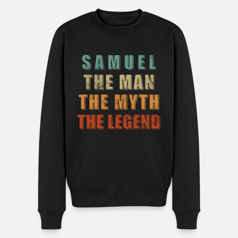 Samuel - Man, Myth, Legend - Men's Premium Organic Jumper - black