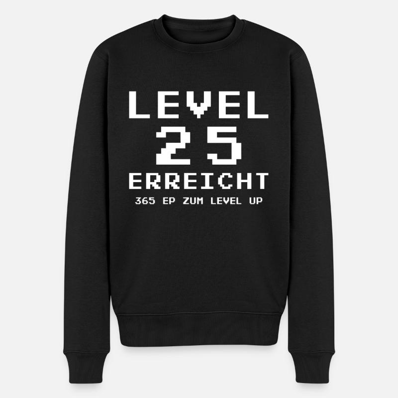 Niveau 25 Atteint Joueur - Pull Premium bio Homme - noir