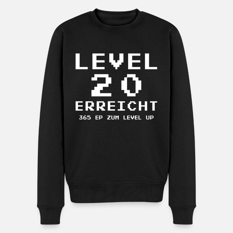 Niveau 20 Atteint Joueur - Pull Premium bio Homme - noir