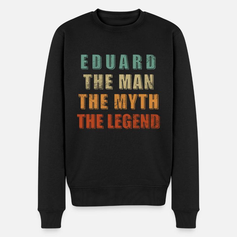 Cadeau du nom Eduard - Pull Premium bio Homme - noir