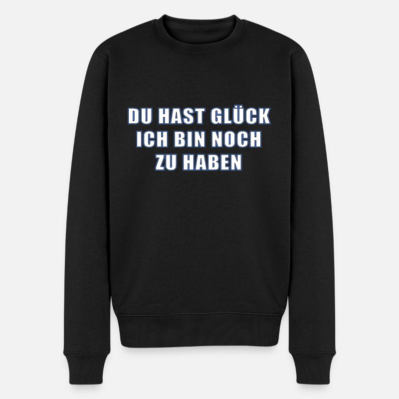Ich bin Single - Männer Premium Bio Pullover - Schwarz