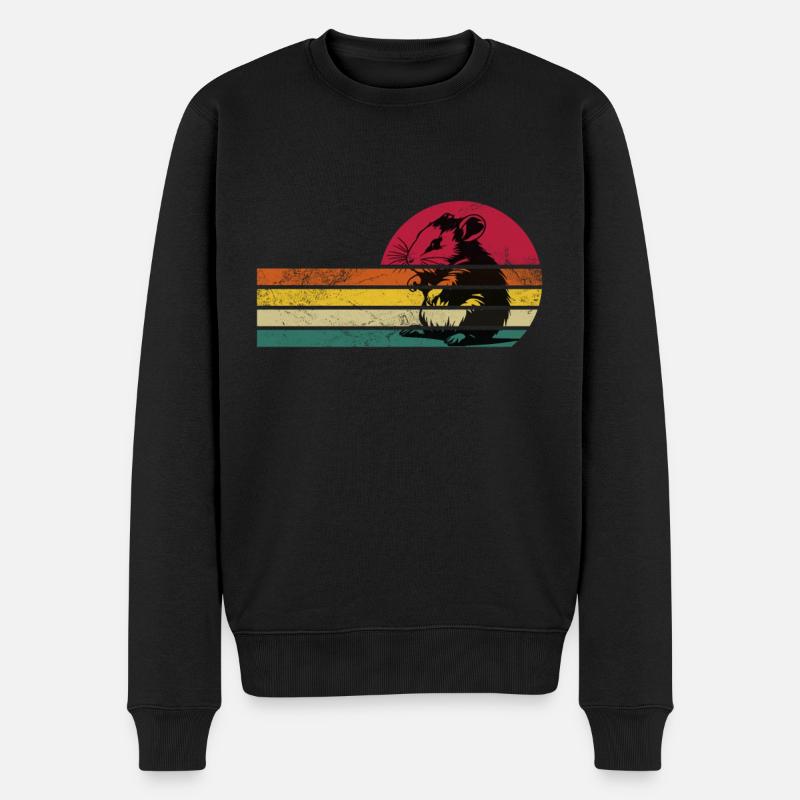 Hamster Design - Männer Premium Bio Pullover - Schwarz