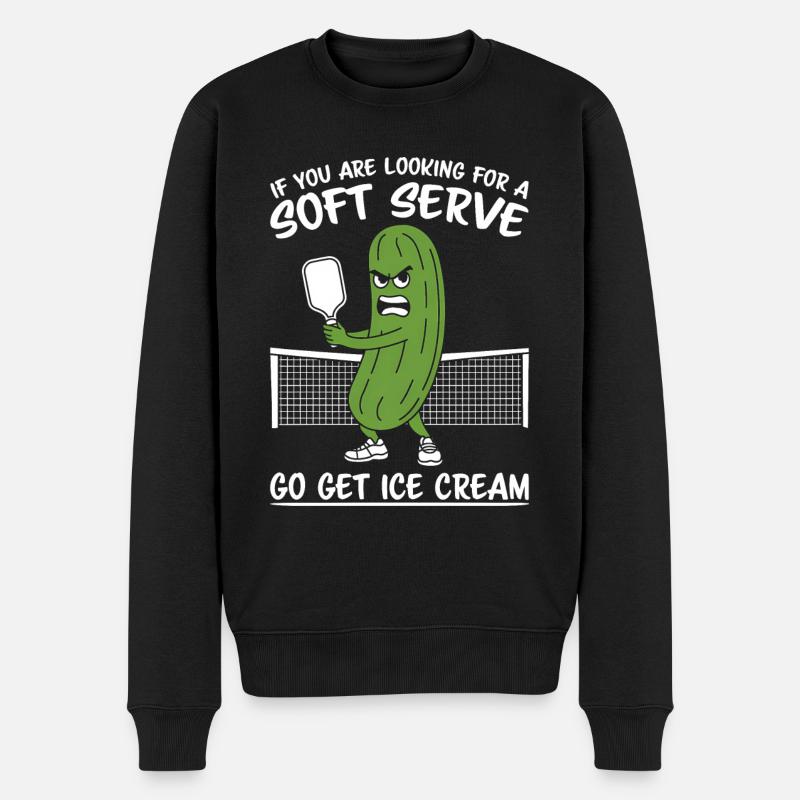 Pickleball Spruch Lustiges Pickleball Geschenk - Männer Premium Bio Pullover - Schwarz