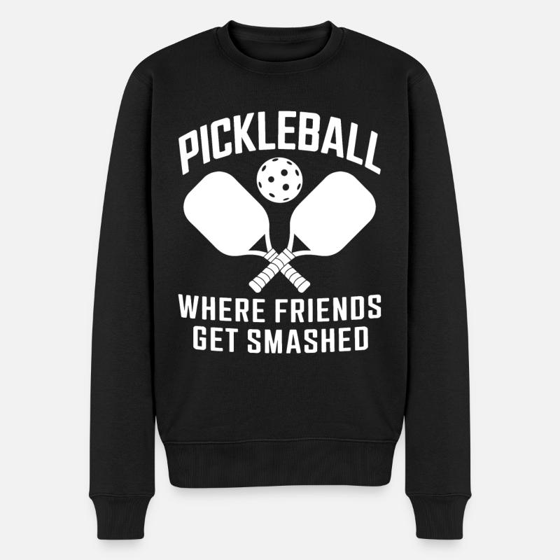 Pickleball Spruch Lustiges Pickleball Geschenk - Männer Premium Bio Pullover - Schwarz