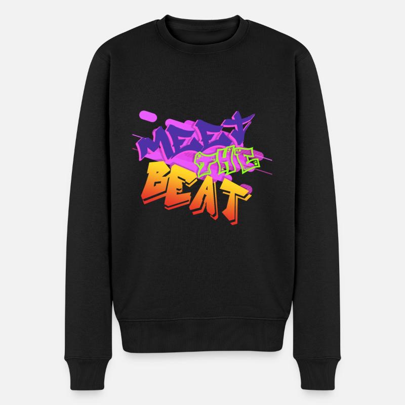 Breakdancer Graffiti - Männer Premium Bio Pullover - Schwarz