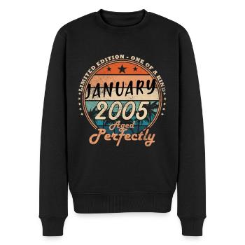 20e anniversaire - Année - Janvier 2005 - Pull Premium bio Homme - noir - Devant - Nico (187cm)