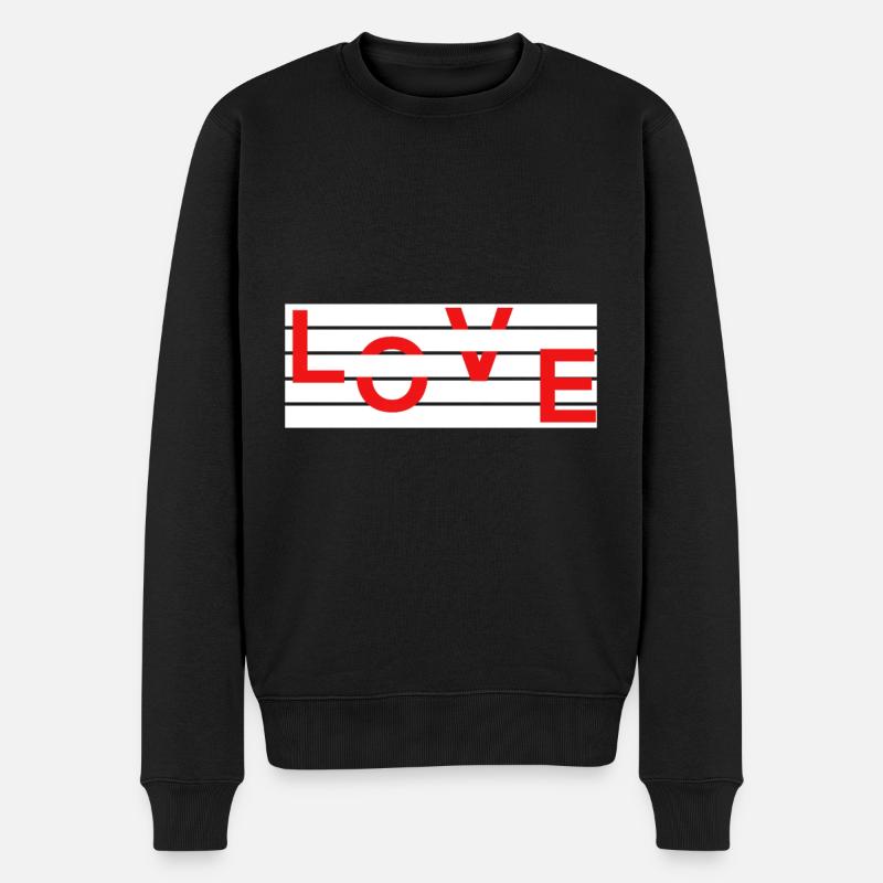 AMOUR - Pull Premium bio Homme - noir