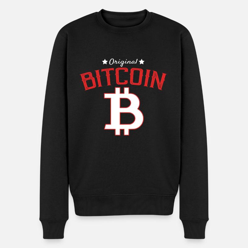 Satoshi Bitcoin Established 2008 - Men's Premium Organic Jumper - black