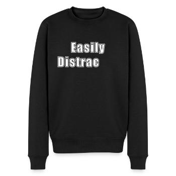 ADHD OCD Clothing - Men's Premium Organic Jumper - black - Front - Nico (187cm)