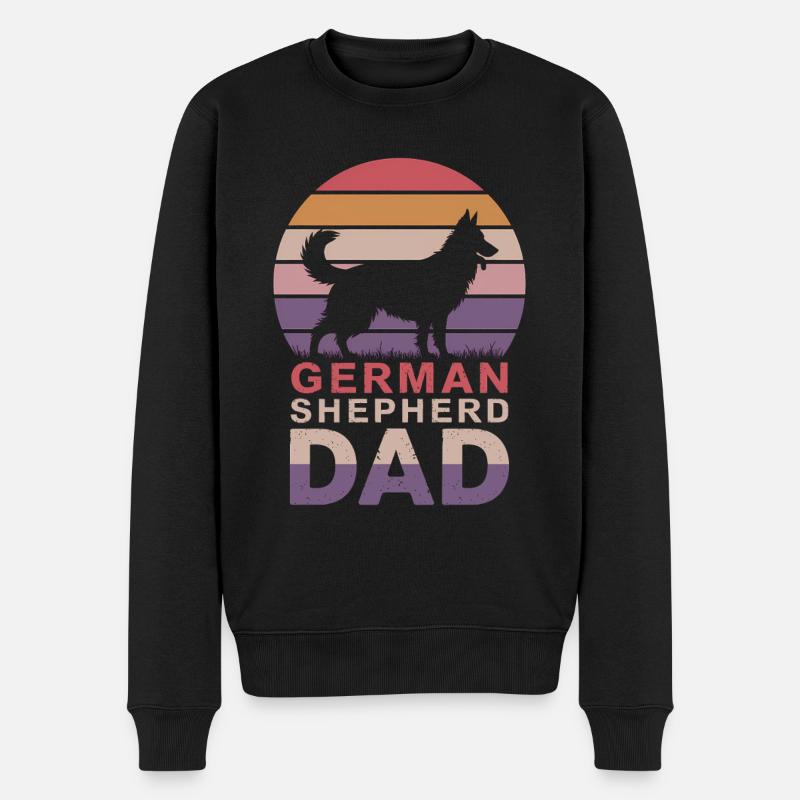 Deutscher Schäferhund Spruch Schäferhund Geschenk - Männer Premium Bio Pullover - Schwarz