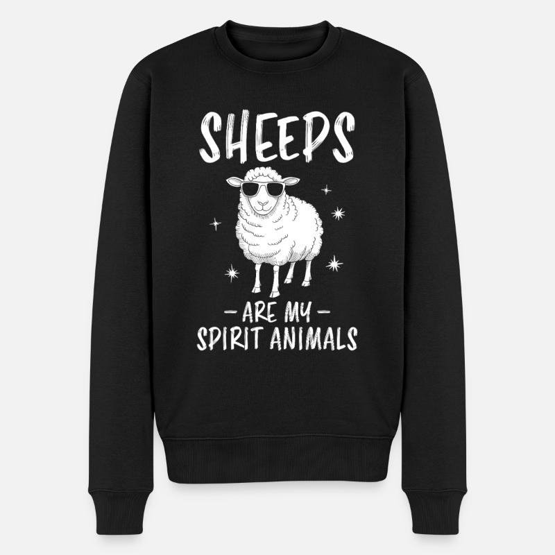 Schaf Spruch Hausschaf Lustiges Schafe Geschenk - Männer Premium Bio Pullover - Schwarz