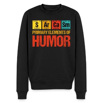 Sarcasm - Primary Elements of Humor - Men's Premium Organic Jumper - black - Front - Nico (187cm)