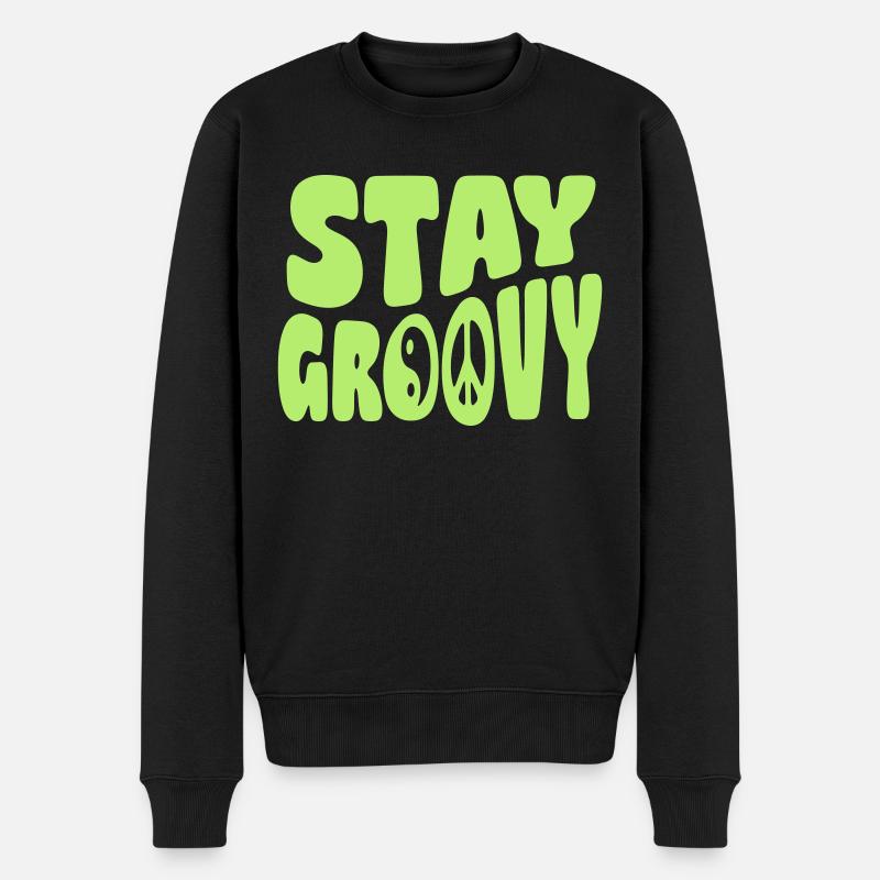 Restez groovy - Pull Premium bio Homme - noir