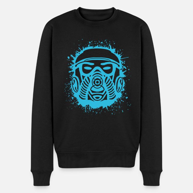 Future Mask - Männer Premium Bio Pullover - Schwarz