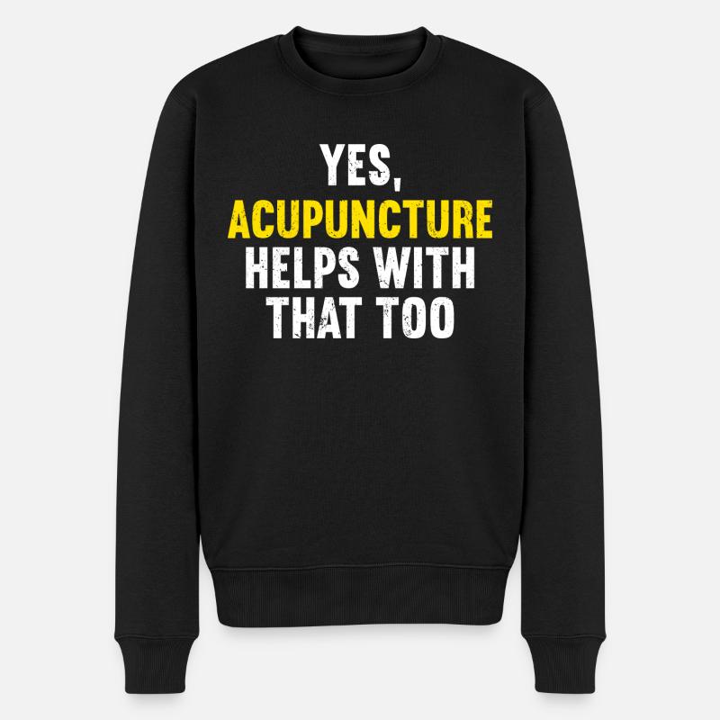 Acupuncture Acupuncteur - Pull Premium bio Homme - noir