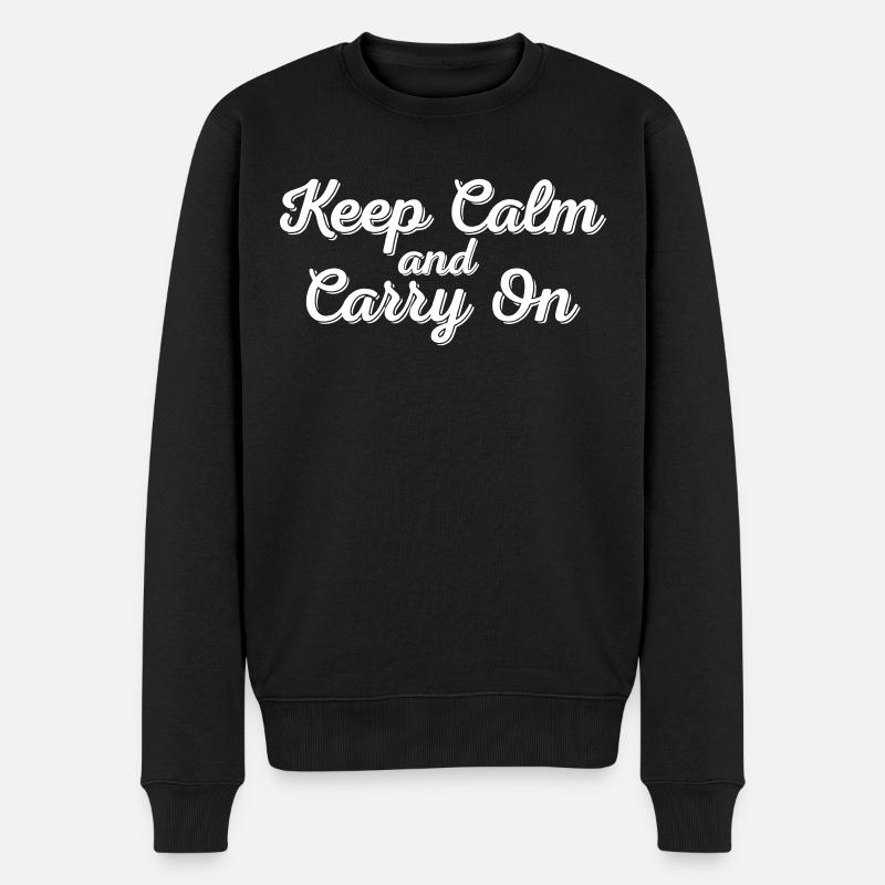 Restez calme et continuez - Pull Premium bio Homme - noir