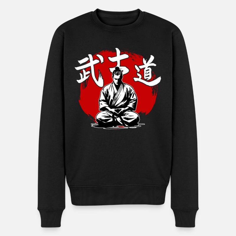 Samurai Bushido Karate Kimono Kampfkünste - Männer Premium Bio Pullover - Schwarz