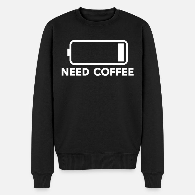 Besoin de café - Pull Premium bio Homme - noir