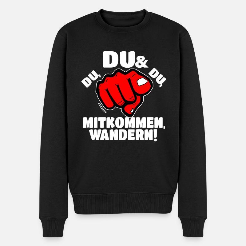 wanderern - Männer Premium Bio Pullover - Schwarz
