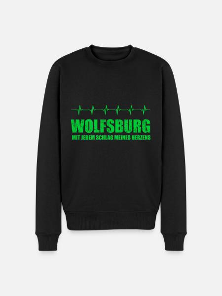 WOLFSBURG-Geschenk - Männer Premium Bio Pullover - Schwarz