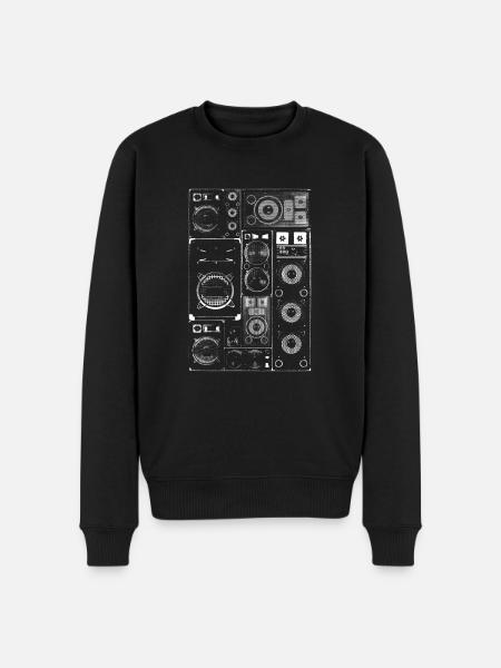 Musique SONO WALL - Pull Premium bio Homme - noir