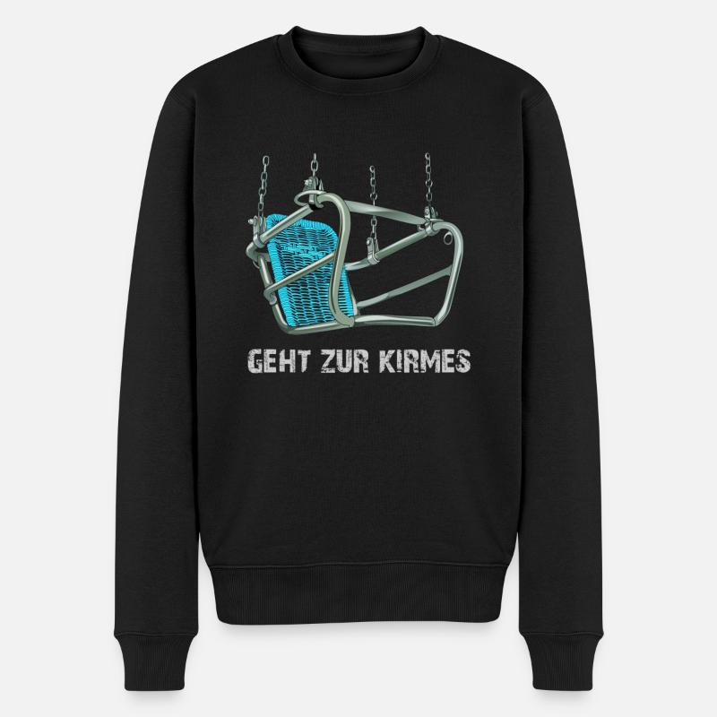 Kirmes Karussell Geht zur Kirmes - Männer Premium Bio Pullover - Schwarz