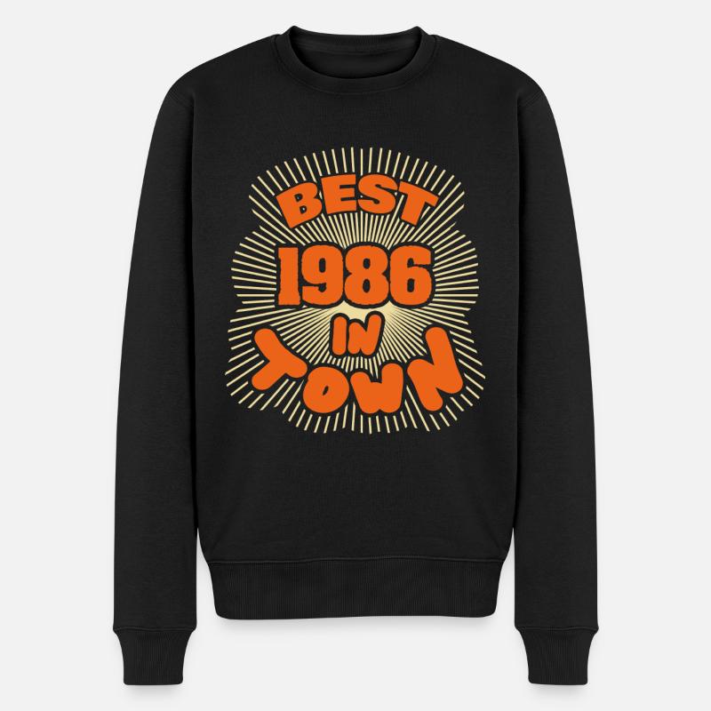 in 1986 - Männer Premium Bio Pullover - Schwarz