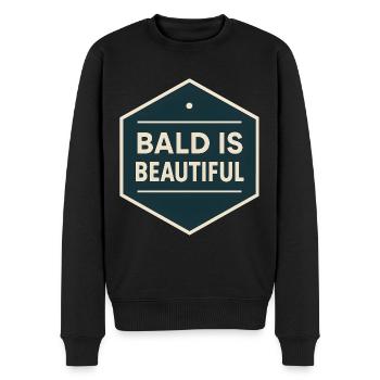Männer Glatze Geschenkidee Bald Is Beautiful - Männer Premium Bio Pullover - Schwarz - Vorne - Nico (187cm)